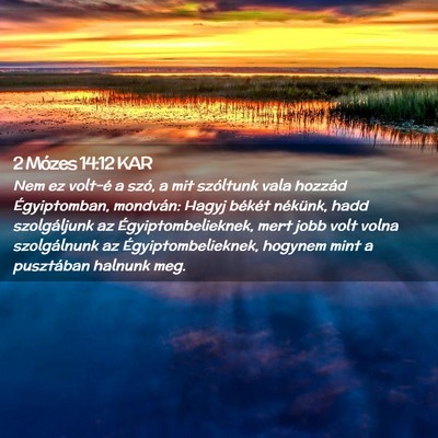 Picture 02 - 2 Mózes 14:12 KAR - Nem ez volt-é a szó, a mit szóltunk vala - Bible Verse Picture