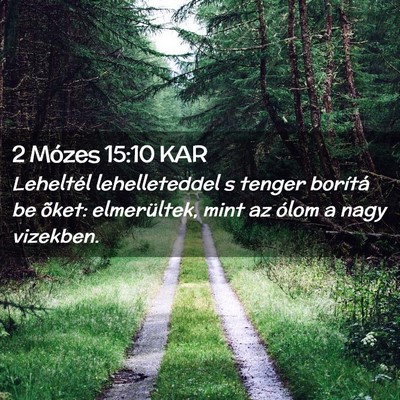 Picture 02 - 2 Mózes 15:10 KAR - Leheltél lehelleteddel s tenger borítá be - Bible Verse Picture