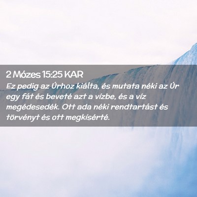 Picture 02 - 2 Mózes 15:25 KAR - Ez pedig az Úrhoz kiálta, és mutata néki az - Bible Verse Picture