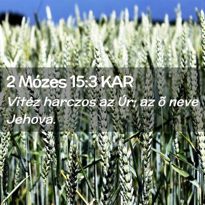 Picture 02 - 2 Mózes 15:3 KAR - Vitéz harczos az Úr; az õ neve - Bible Verse Picture
