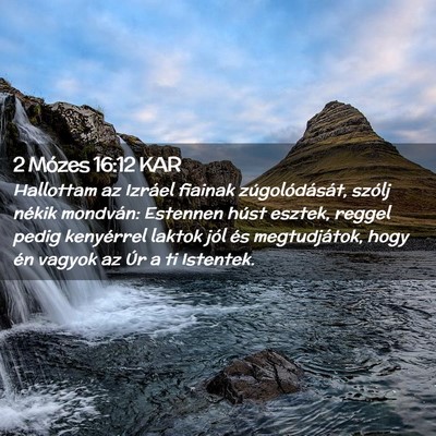 Picture 02 - 2 Mózes 16:12 KAR - Hallottam az Izráel fiainak zúgolódását, - Bible Verse Picture