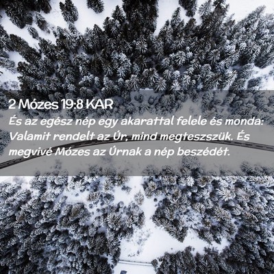 Picture 02 - 2 Mózes 19:8 KAR - És az egész nép egy akarattal felele és - Bible Verse Picture