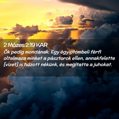 Picture 02 - 2 Mózes 2:19 KAR - Õk pedig mondának: Egy égyiptombeli férfi - Bible Verse Picture