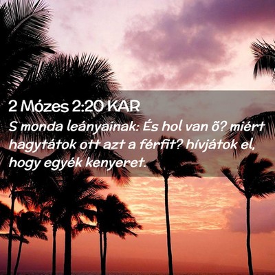 Picture 02 - 2 Mózes 2:20 KAR - S monda leányainak: És hol van õ? miért - Bible Verse Picture