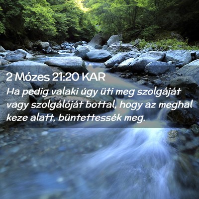 Picture 02 - 2 Mózes 21:20 KAR - Ha pedig valaki úgy üti meg szolgáját vagy - Bible Verse Picture