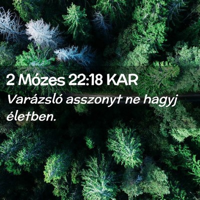Picture 02 - 2 Mózes 22:18 KAR - Varázsló asszonyt ne hagyj - Bible Verse Picture
