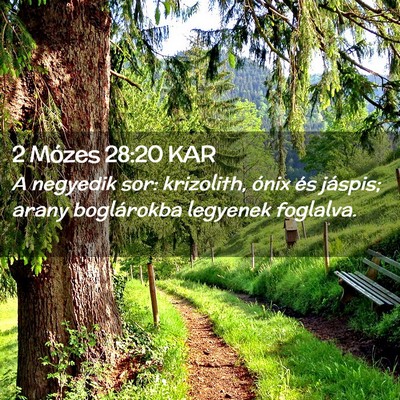 Picture 02 - 2 Mózes 28:20 KAR - A negyedik sor: krizolith, ónix és jáspis; - Bible Verse Picture