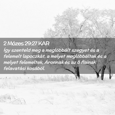 Picture 02 - 2 Mózes 29:27 KAR - Így szenteld meg a meglóbbált szegyet és a - Bible Verse Picture