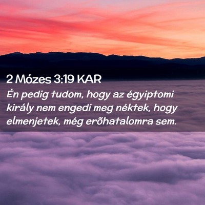 Picture 02 - 2 Mózes 3:19 KAR - Én pedig tudom, hogy az égyiptomi király nem - Bible Verse Picture