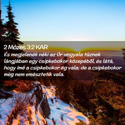 Picture 02 - 2 Mózes 3:2 KAR - És megjelenék néki az Úr angyala tûznek - Bible Verse Picture