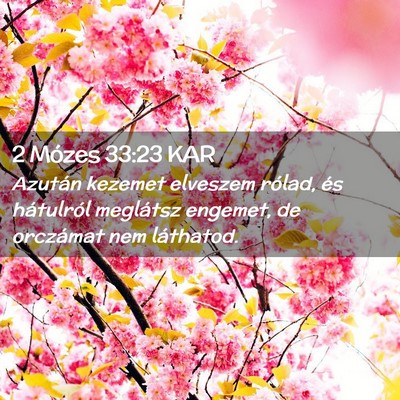 Picture 02 - 2 Mózes 33:23 KAR - Azután kezemet elveszem rólad, és hátulról - Bible Verse Picture