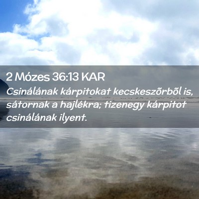 Picture 02 - 2 Mózes 36:13 KAR - Csinálának kárpitokat kecskeszõrbõl is, - Bible Verse Picture