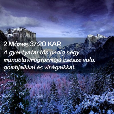 Picture 02 - 2 Mózes 37:20 KAR - A gyertyatartón pedig négy - Bible Verse Picture