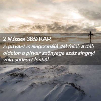 Picture 02 - 2 Mózes 38:9 KAR - A pitvart is megcsinálá dél felõl; a déli - Bible Verse Picture