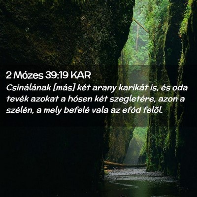 Picture 02 - 2 Mózes 39:19 KAR - Csinálának [más] két arany karikát is, és - Bible Verse Picture