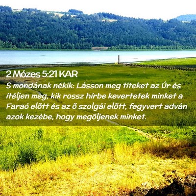 Picture 02 - 2 Mózes 5:21 KAR - S mondának nékik: Lásson meg titeket az Úr - Bible Verse Picture