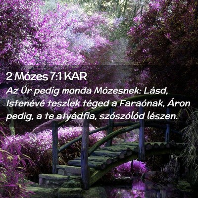 Picture 02 - 2 Mózes 7:1 KAR - Az Úr pedig monda Mózesnek: Lásd, Istenévé - Bible Verse Picture