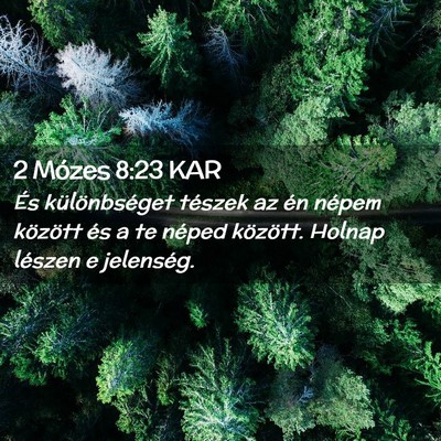 Picture 02 - 2 Mózes 8:23 KAR - És különbséget tészek az én népem között - Bible Verse Picture
