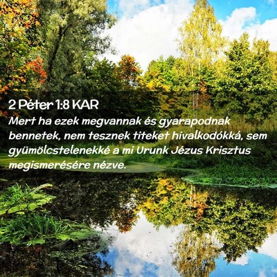 Picture 02 - 2 Péter 1:8 KAR - Mert ha ezek megvannak és gyarapodnak bennetek, - Bible Verse Picture