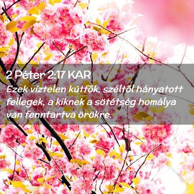 Picture 02 - 2 Péter 2:17 KAR - Ezek víztelen kútfõk, széltõl hányatott - Bible Verse Picture