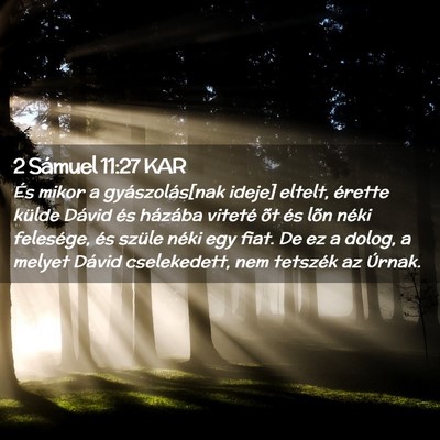 Picture 02 - 2 Sámuel 11:27 KAR - És mikor a gyászolás[nak ideje] eltelt, - Bible Verse Picture