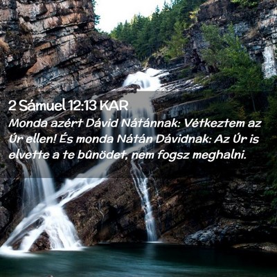 Picture 02 - 2 Sámuel 12:13 KAR - Monda azért Dávid Nátánnak: Vétkeztem az Úr - Bible Verse Picture