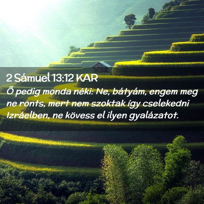 Picture 02 - 2 Sámuel 13:12 KAR - Õ pedig monda néki: Ne, bátyám, engem meg ne - Bible Verse Picture