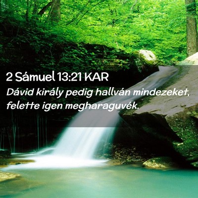 Picture 02 - 2 Sámuel 13:21 KAR - Dávid király pedig hallván mindezeket, felette - Bible Verse Picture