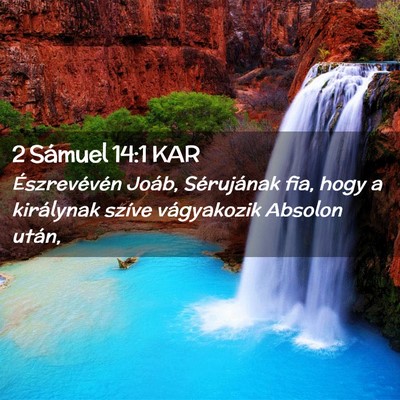 Picture 02 - 2 Sámuel 14:1 KAR - Észrevévén Joáb, Sérujának fia, hogy a - Bible Verse Picture