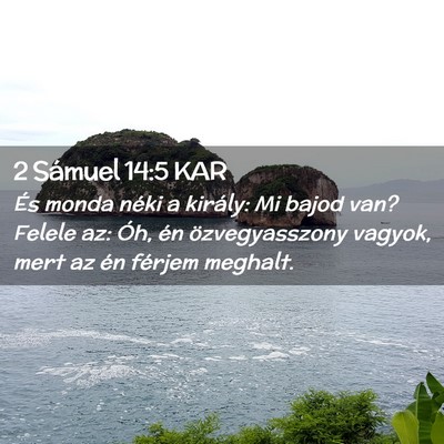 Picture 02 - 2 Sámuel 14:5 KAR - És monda néki a király: Mi bajod van? Felele - Bible Verse Picture