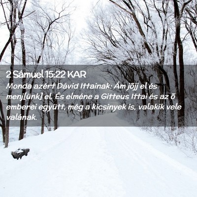 Picture 02 - 2 Sámuel 15:22 KAR - Monda azért Dávid Ittainak: Ám jõjj el és - Bible Verse Picture