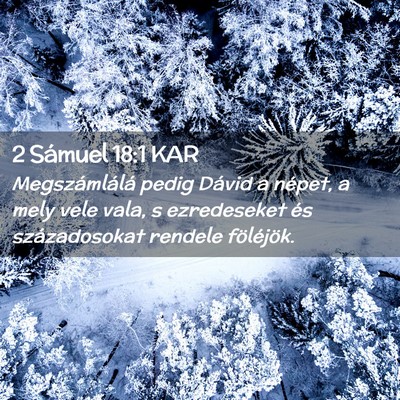 Picture 02 - 2 Sámuel 18:1 KAR - Megszámlálá pedig Dávid a népet, a mely vele - Bible Verse Picture