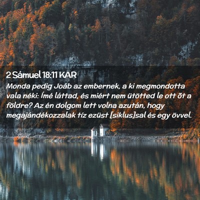 Picture 02 - 2 Sámuel 18:11 KAR - Monda pedig Joáb az embernek, a ki megmondotta - Bible Verse Picture