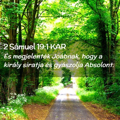 Picture 02 - 2 Sámuel 19:1 KAR - És megjelenték Joábnak, hogy a király siratja - Bible Verse Picture