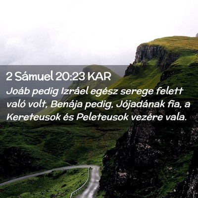 Picture 02 - 2 Sámuel 20:23 KAR - Joáb pedig Izráel egész serege felett való - Bible Verse Picture