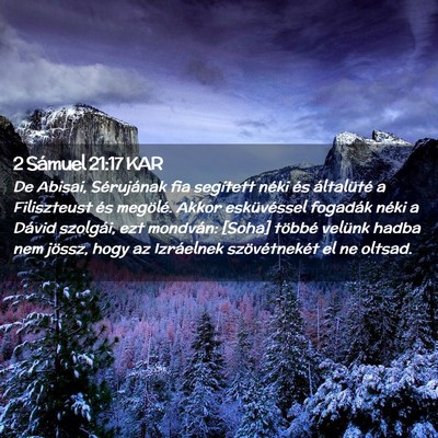 Picture 02 - 2 Sámuel 21:17 KAR - De Abisai, Sérujának fia segített néki és - Bible Verse Picture