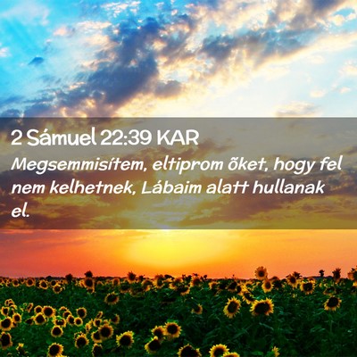 Picture 02 - 2 Sámuel 22:39 KAR - Megsemmisítem, eltiprom õket, hogy fel nem - Bible Verse Picture