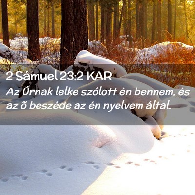 Picture 02 - 2 Sámuel 23:2 KAR - Az Úrnak lelke szólott én bennem, és az õ - Bible Verse Picture