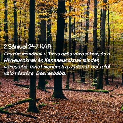 Picture 02 - 2 Sámuel 24:7 KAR - Ezután menének a Tírus erõs városához, és - Bible Verse Picture