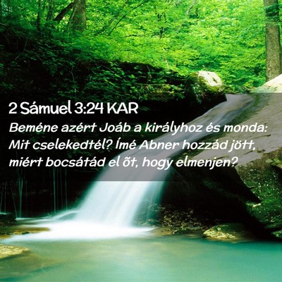Picture 02 - 2 Sámuel 3:24 KAR - Beméne azért Joáb a királyhoz és monda: Mit - Bible Verse Picture