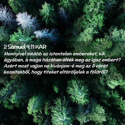 Picture 02 - 2 Sámuel 4:11 KAR - Mennyivel inkább az istentelen embereket, kik - Bible Verse Picture