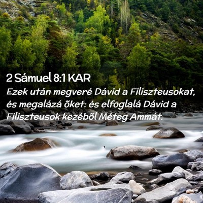 Picture 02 - 2 Sámuel 8:1 KAR - Ezek után megveré Dávid a Filiszteusokat, és - Bible Verse Picture