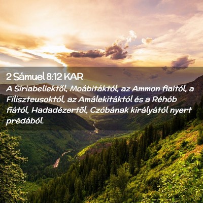 Picture 02 - 2 Sámuel 8:12 KAR - A Siriabeliektõl, Moábitáktól, az Ammon - Bible Verse Picture