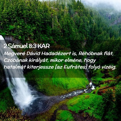 Picture 02 - 2 Sámuel 8:3 KAR - Megveré Dávid Hadadézert is, Réhóbnak fiát, - Bible Verse Picture