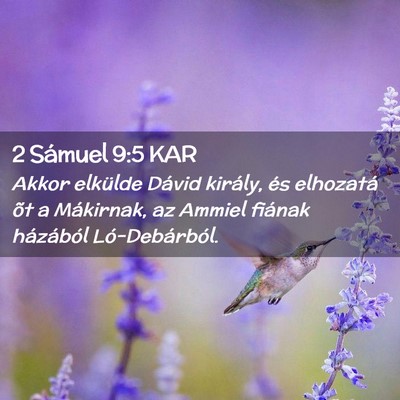 Picture 02 - 2 Sámuel 9:5 KAR - Akkor elkülde Dávid király, és elhozatá õt - Bible Verse Picture