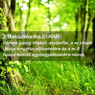 Picture 02 - 2 Thesszalonika 2:1 KAR - Kérünk pedig titeket, atyámfiai, a mi Urunk - Bible Verse Picture