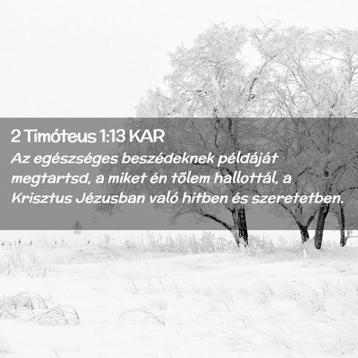Picture 02 - 2 Timóteus 1:13 KAR - Az egészséges beszédeknek példáját - Bible Verse Picture