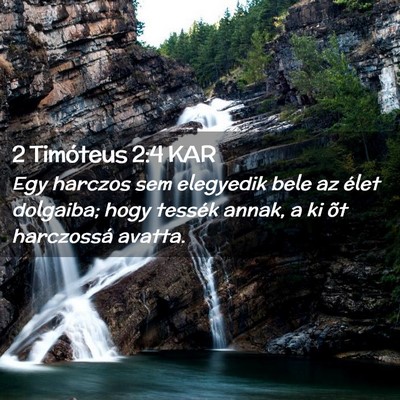 Picture 02 - 2 Timóteus 2:4 KAR - Egy harczos sem elegyedik bele az élet dolgaiba; - Bible Verse Picture