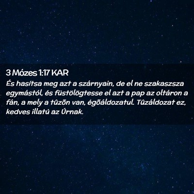 Picture 02 - 3 Mózes 1:17 KAR - És hasítsa meg azt a szárnyain, de el ne - Bible Verse Picture