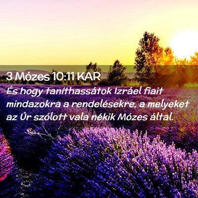 Picture 02 - 3 Mózes 10:11 KAR - És hogy taníthassátok Izráel fiait mindazokra - Bible Verse Picture
